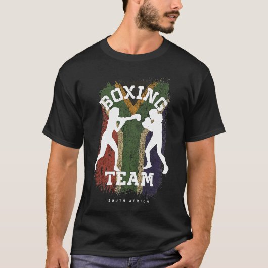 Frauen Boxen Südafrikas Kampf für Sport T-Shirt (Vorderseite)