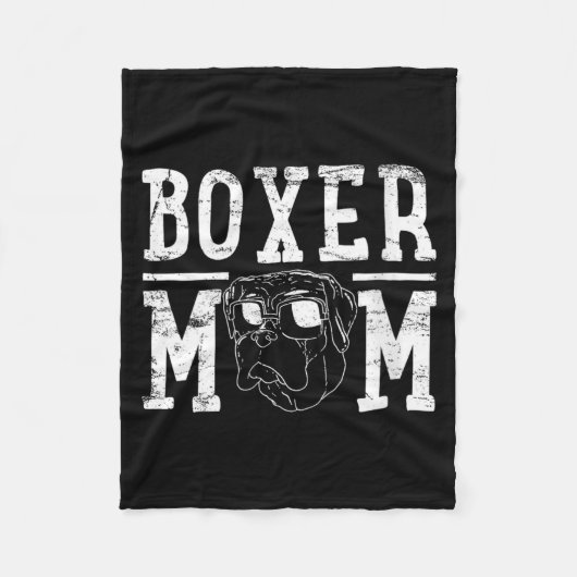 Frauen Boxer Hundemutter Geschenk Fleecedecke (Vorderseite)