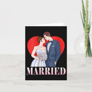 Frauen Braut und Groom glückliche Hochzeit Verheir Karte