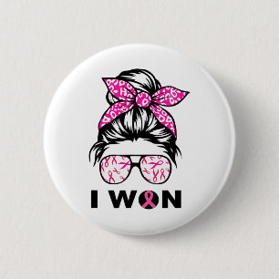 Frauen Brustkrebs Bewusstsein Leopard Retro I gewa Button