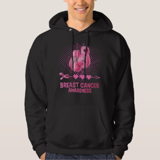 Frauen Brustkrebs Bewusstsein rosa Boxhandschuhe Hoodie