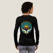 Frauen BSMT Orange Text Tri-Blend Shirt (Voller Rückseite)