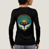 Frauen BSMT Orange Text Tri-Blend Shirt (Rückseite)