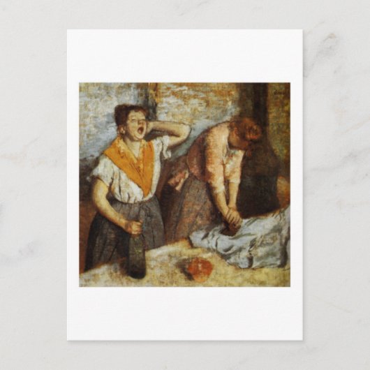 Frauen Bügelkarte Postkarte (Vorderseite)