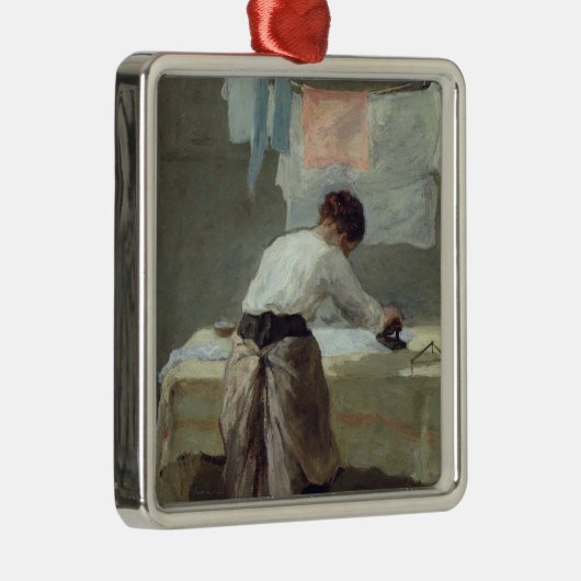 Frauen-Bügeln Silbernes Ornament (Rechts)