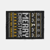 Frauen Calvary Day Cavaliers Logo Frohe Weihnachte Fleecedecke (Vorderseite (Horizontal))