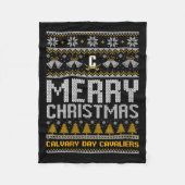 Frauen Calvary Day Cavaliers Logo Frohe Weihnachte Fleecedecke (Vorderseite)