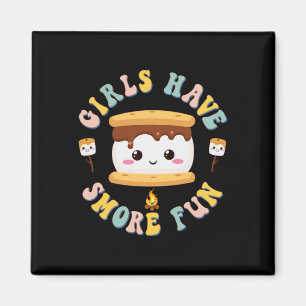 Frauen Camping Kawaii Smores Mädchen haben S'more  Magnet