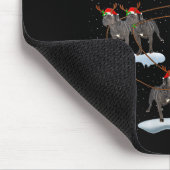 Frauen Cane Corso Hund Santa Schlitten Fliegend Lu Mousepad (Ecke)