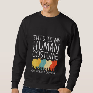 Frauen Capybara Halloween Menschliches Kostüm Mamm Sweatshirt