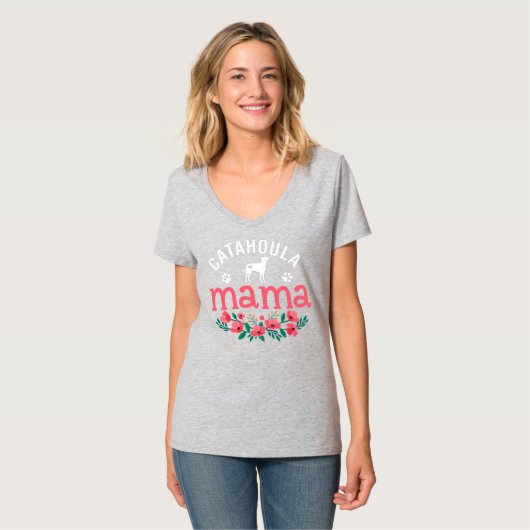 Frauen Catahoula Dog Geschenke für Mama Niedlicher T-Shirt (Vorderseite Vollansicht)