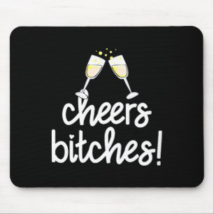 Frauen Cheers Es Lustig Silvester V-Ausschnitt Mousepad