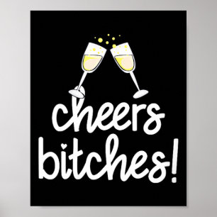 Frauen Cheers Es Lustig Silvester V-Ausschnitt  Poster