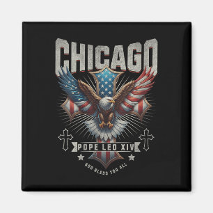 Frauen Chicago Papst Leo Xiv, Gott segne Sie alle, Magnet