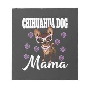 Frauen Chihuahua Hundemama Notizblock