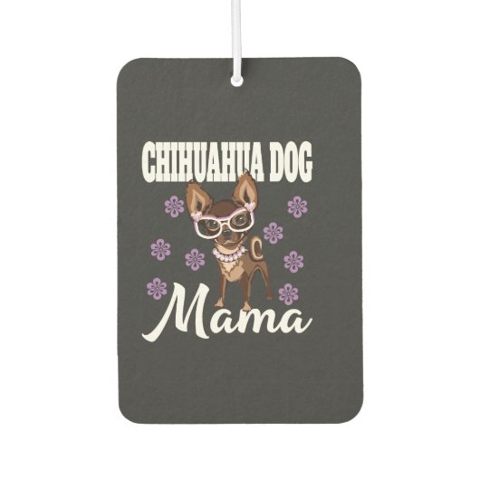 Frauen Chihuahua Hundemutter Autolufterfrischer (Vorderseite)
