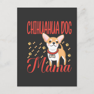 Frauen Chihuahua Hundemutter Postkarte