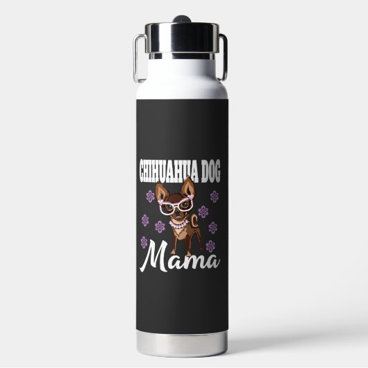 Frauen Chihuahua Hundemutter Trinkflasche (Vorderseite)