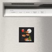 Frauen Chipmunk Weihnachtsmann Schlitten Fliegend Magnet (In Situ (Geschirrspüler))