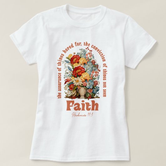 Frauen Christlich Boho Faith Wildblume T-Shirt (Design vorne)