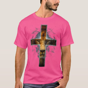 Frauen Christlich Jesus Löwe Judah Cross G T-Shirt