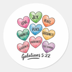 Frauen Christlich Valentine Galatians Konversation Runder Aufkleber