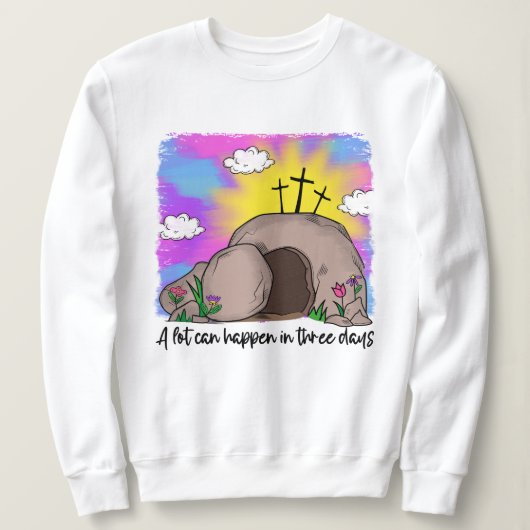 Frauen Christlicher OsterJesus Sweatshirt (Design vorne)