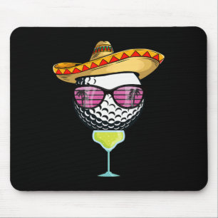 Frauen Cinco De Mayo Golfball Mit Sombrero Margar Mousepad