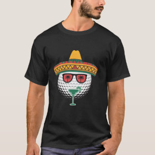 Frauen Cinco de Mayo Golfball mit Sombrero Margar T-Shirt