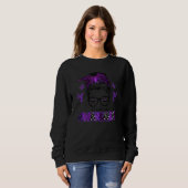 Frauen Classy Leopard Pattern Shades Lupus Awarene Sweatshirt (Vorne ganz)