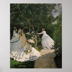 Frauen Claude Monets   im Garten, 1866 Poster
