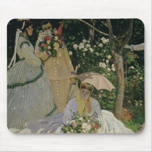 Frauen Claude Monets im Garten Mousepad
