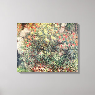 Frauen Claudes Monet   in den Blumen, 1875 Leinwanddruck