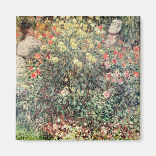 Frauen Claudes Monet   in den Blumen, 1875 Magnet