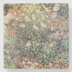 Frauen Claudes Monet   in den Blumen, 1875 Steinuntersetzer