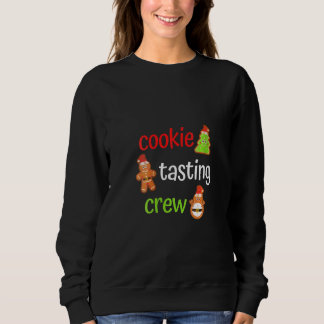 Frauen-Cookie-Verkostungs-Crew-Team-Weihnachten-Fa Sweatshirt