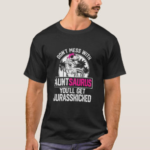 Frauen Cool Auntsaurus Dinosaurier T Rex Niedlich T-Shirt