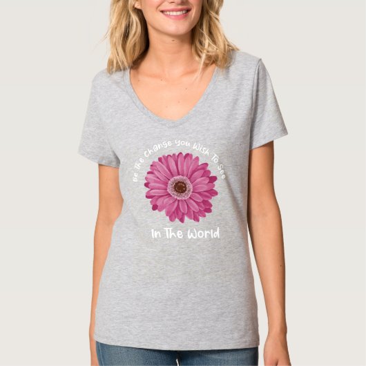 Frauen Cool Gerbera Daisy Lover ist die Veränderun T-Shirt (Vorderseite)