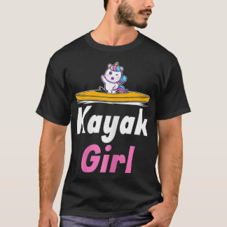 Frauen Cool Unicorn Kayak Grafik für Kayaking Lov T-Shirt