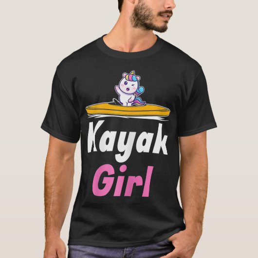 Frauen Cool Unicorn Kayak Grafik für Kayaking Lov T-Shirt (Vorderseite)