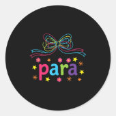 Frauen Coquette Para Bow Paradies Runder Aufkleber (Vorderseite)