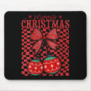 Frauen Coquette Schleife Weihnachten Kirschen Froh Mousepad
