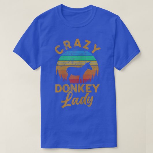 Frauen Crazy Donkey Lady Donkey Eigentümer Bauer R T-Shirt (Design vorne)