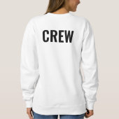 Frauen Crew Sweatshirts Mitarbeiter Logo-Text hinz (Rückseite)