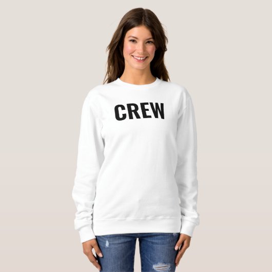 Frauen Crew Sweatshirts Mitarbeiter Logo-Text hinz (Vorne ganz)