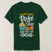Frauen Cupcake Baking Dog Eigentümer T - Shirt (Design vorne)
