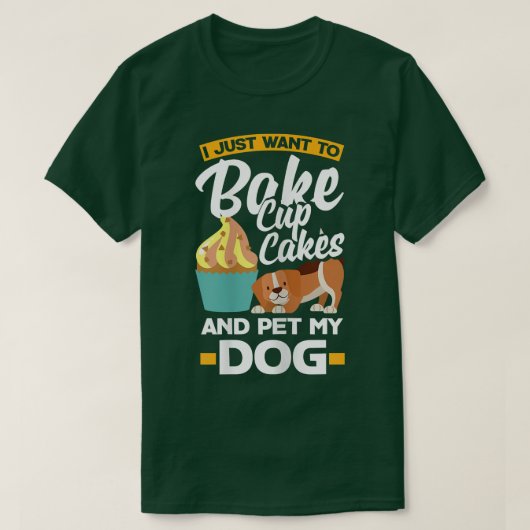 Frauen Cupcake Baking Dog Eigentümer T - Shirt (Design vorne)