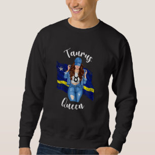 Frauen Curaçao Stier Königin von Curaçao Flagge St Sweatshirt