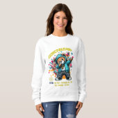 FRAUEN DABBING ZUKUNFT LERNEN SWEATSHIRT (Vorne ganz)