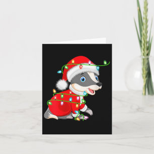 Frauen Dachs Weihnachtsbeleuchtung Weihnachtsmann  Karte